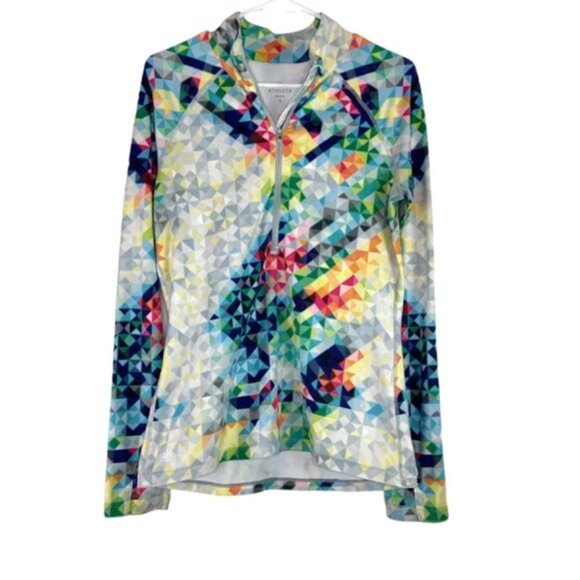 Athleta Pixelated Half Zip Sweater Multicolor - Picture 1 of 4